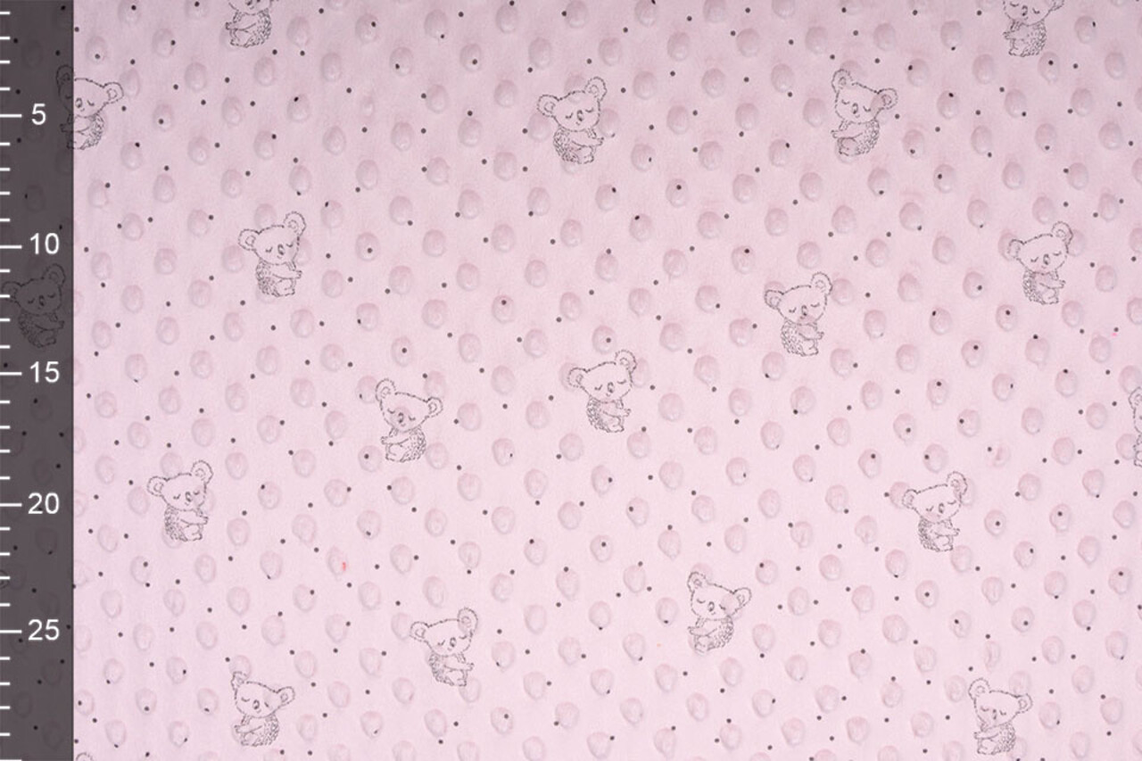 Koala Minky Fleece Poeder Roze Koala Minky Fleece Poeder Roze