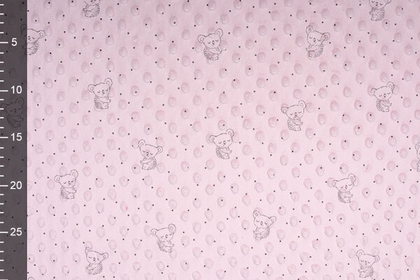 Koala Minky Fleece Poeder Roze Koala Minky Fleece Poeder Roze