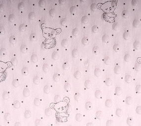 Koala Minky Fleece Poeder Roze Koala Minky Fleece Poeder Roze