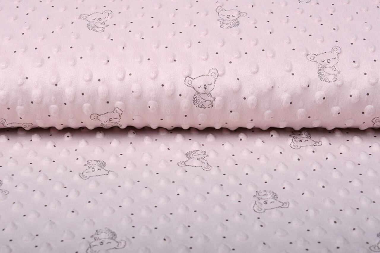 Koala Minky-Fleece Puderrosa Koala Minky-Fleece Puderrosa