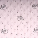 Hedgehog Minky Fleece Powder Pink Hedgehog Minky Fleece Powder Pink