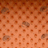 Hedgehog Minky Fleece Orange Brique Hedgehog Minky Fleece Orange Brique
