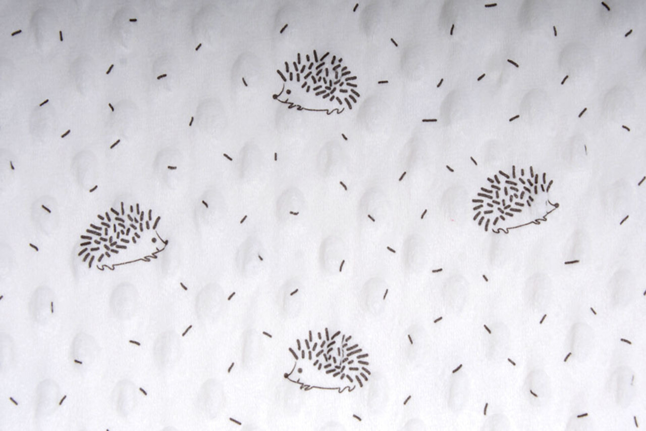 Hedgehog Minky Fleece Creme Hedgehog Minky Fleece Creme