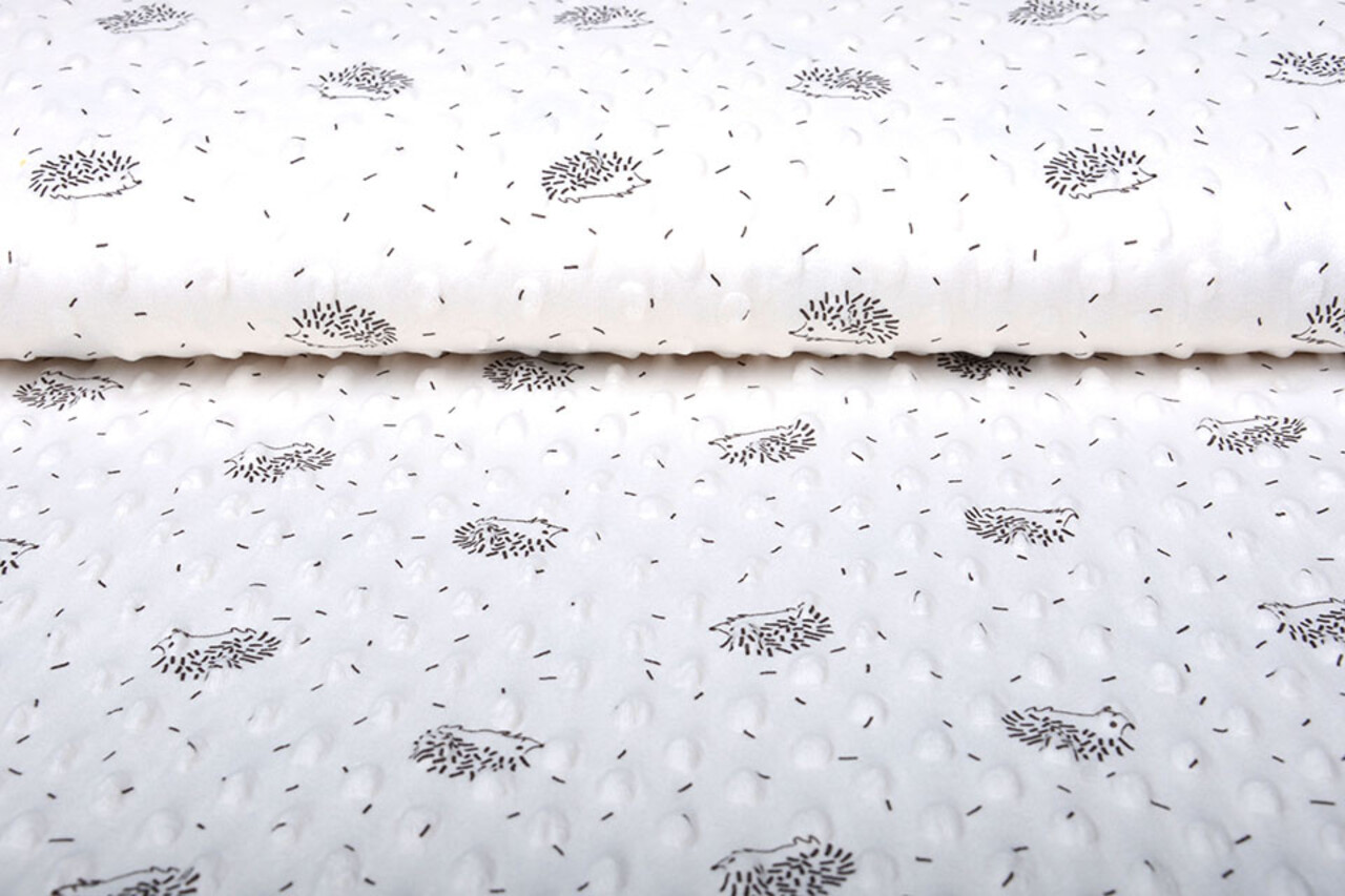 Hedgehog Minky Fleece Creme Hedgehog Minky Fleece Creme