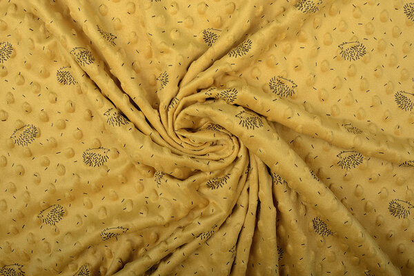 Hedgehog Minky Fleece Ocher Hedgehog Minky Fleece Ocher
