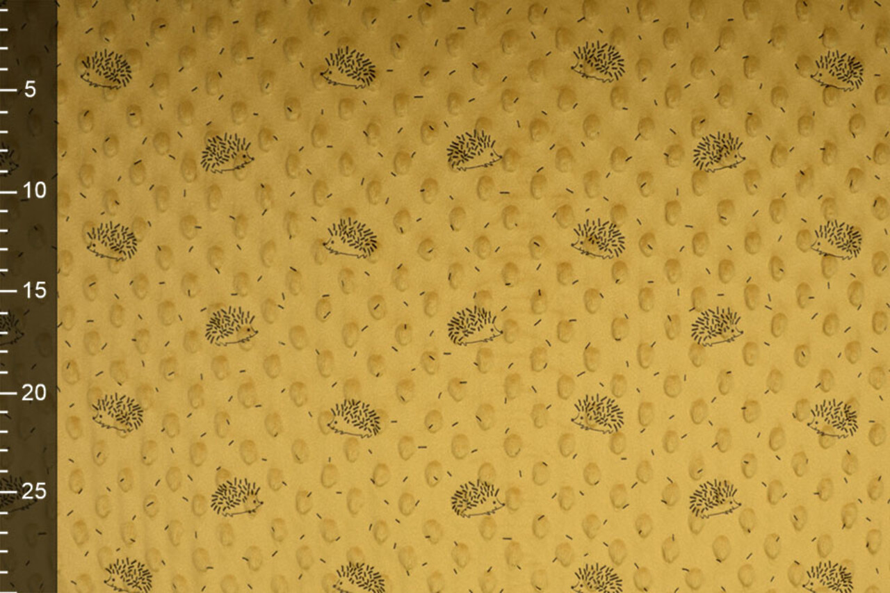 Hedgehog Minky Fleece Ocher Hedgehog Minky Fleece Ocher