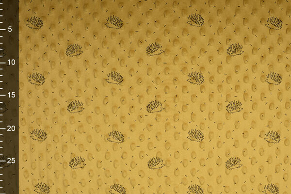 Hedgehog Minky Fleece Ocher Hedgehog Minky Fleece Ocher