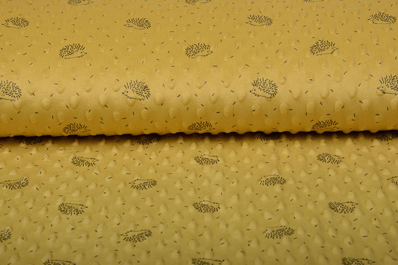 Hedgehog Minky Fleece Ocher Hedgehog Minky Fleece Ocher