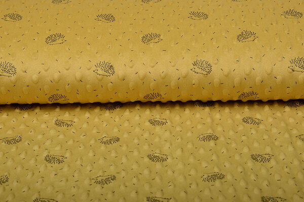 Hedgehog Minky Fleece Ocher Hedgehog Minky Fleece Ocher