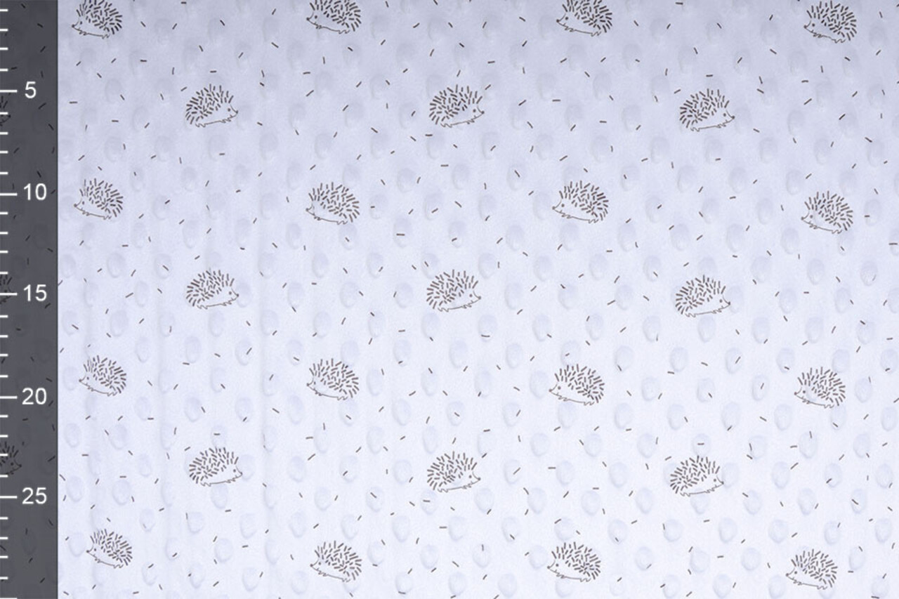 Hedgehog Minky Fleece Silver