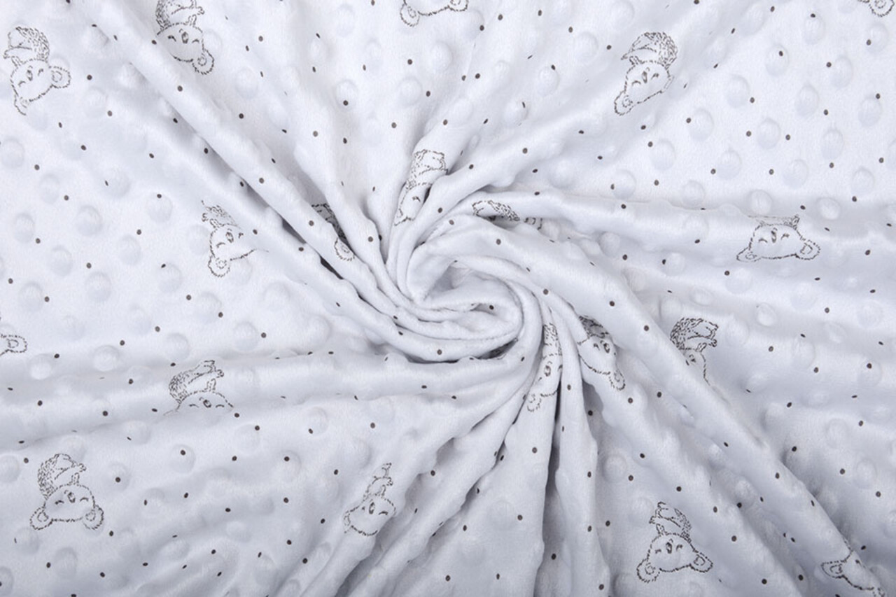 Koala Minky Fleece Zilver Koala Minky Fleece Zilver