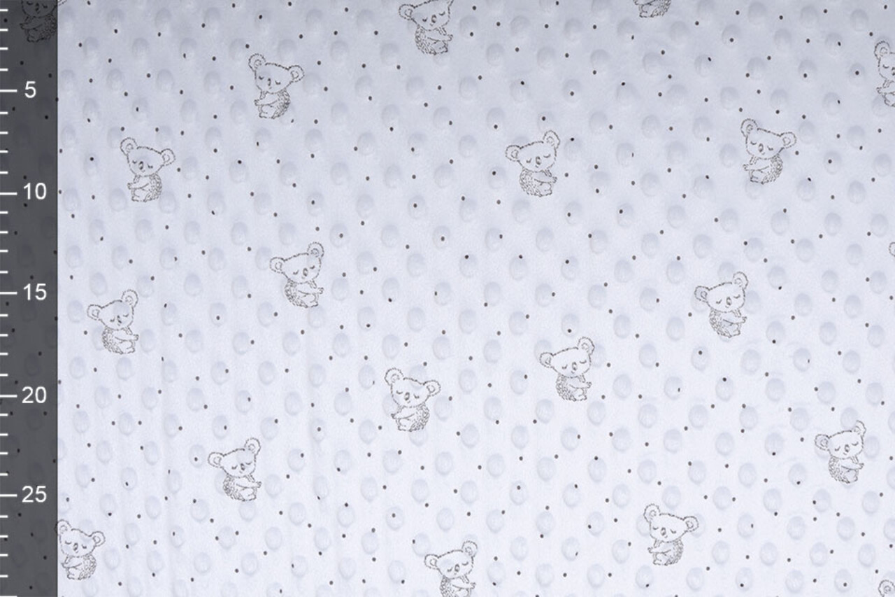 Koala Minky Fleece Zilver Koala Minky Fleece Zilver
