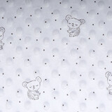 Koala Minky Fleece Zilver Koala Minky Fleece Zilver