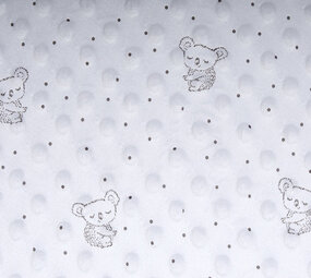Koala Minky-Fleece Silber Koala Minky-Fleece Silber