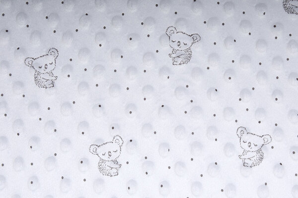 Koala Pile Minky Argento Koala Pile Minky Argento