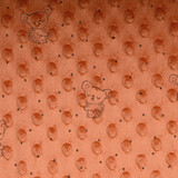 Koala Minky-Fleece Orange Brique Koala Minky-Fleece Orange Brique