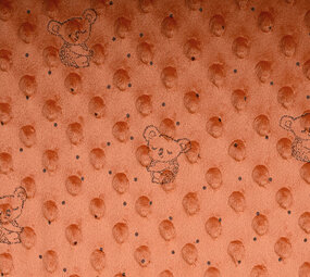 Koala Minky Polaire Orange Brique Koala Minky Polaire Orange Brique