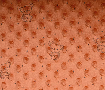 Koala Minky-Fleece Orange Brique