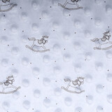 Schaukelpferd Minky-Fleece Silber Schaukelpferd Minky-Fleece Silber