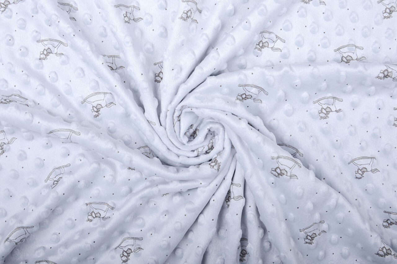 Schaukelpferd Minky-Fleece Silber Schaukelpferd Minky-Fleece Silber