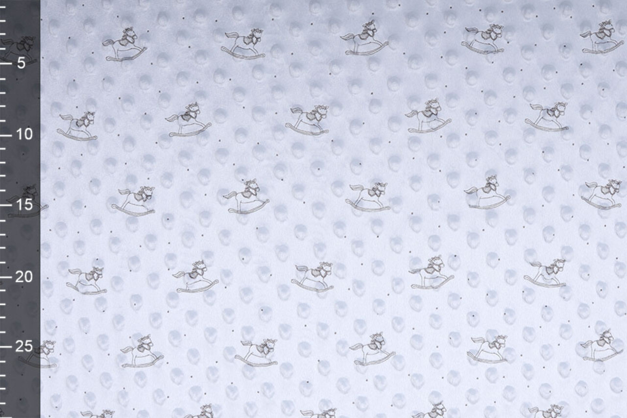 Schaukelpferd Minky-Fleece Silber Schaukelpferd Minky-Fleece Silber