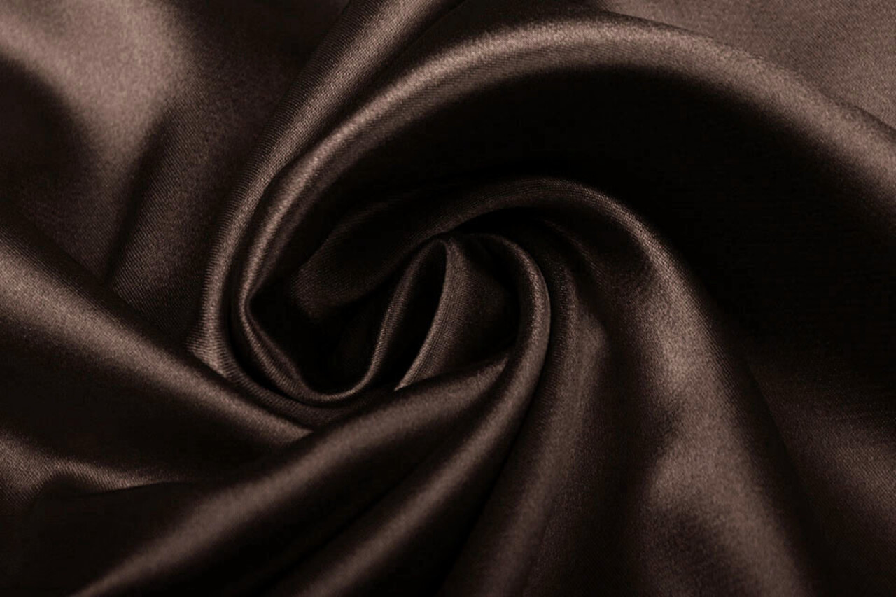 Stretch Satin Marron Foncé Stretch Satin Marron Foncé