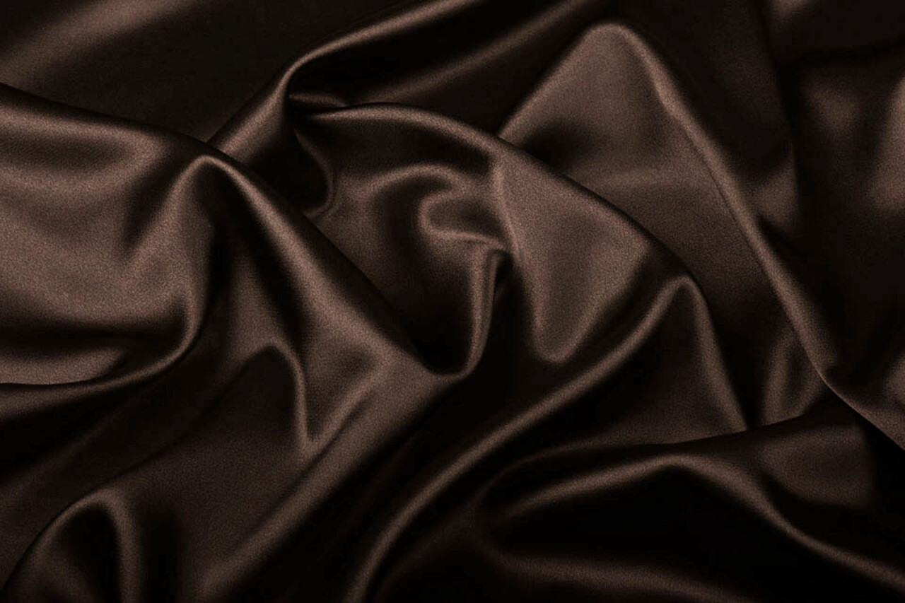 Stretch Satin Dunkel Braun