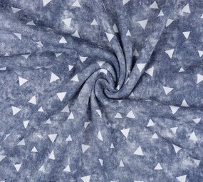 Sweatstoff Alpenfleece Dreieck mit Schatten Jeans