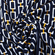 Viscose Jersey Lacquar Chains Navy