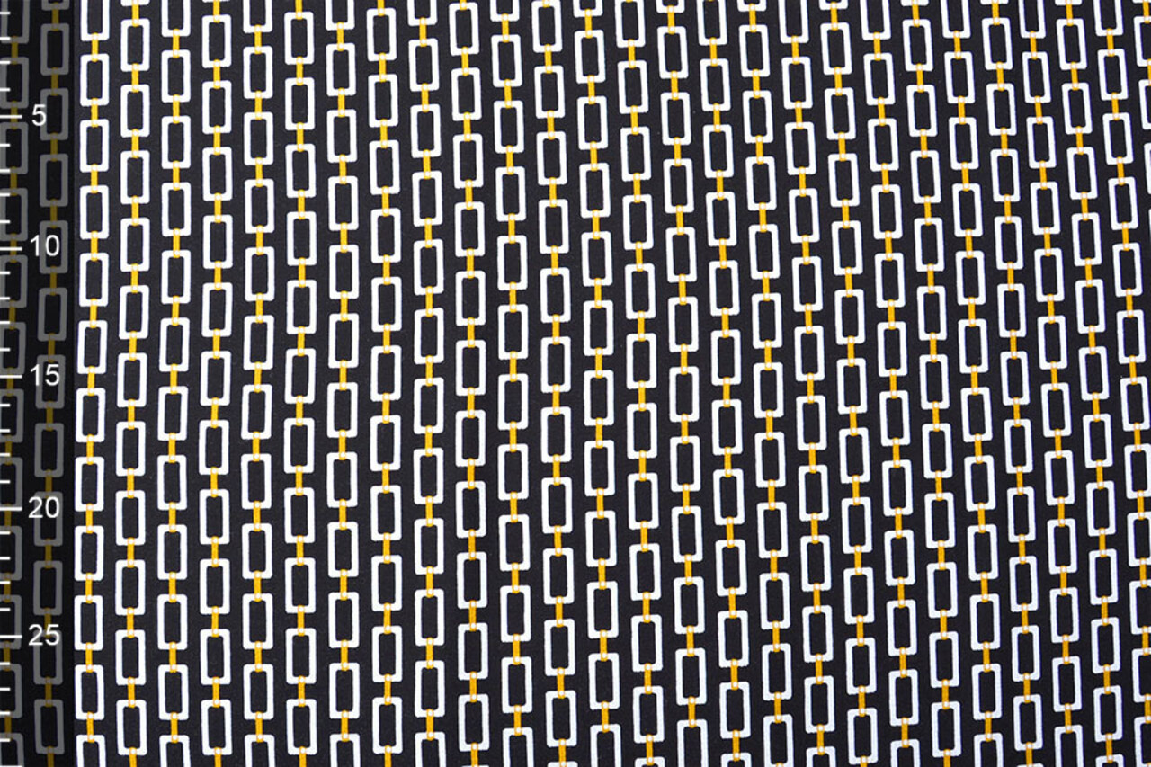 Viskose Jersey Lacquar Chains Schwarz Viskose Jersey Lacquar Chains Schwarz
