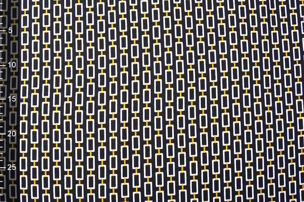 Viskose Jersey Lacquar Chains Schwarz Viskose Jersey Lacquar Chains Schwarz