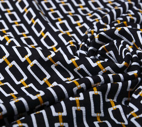 Viscose Jersey Lacquar Chains Black