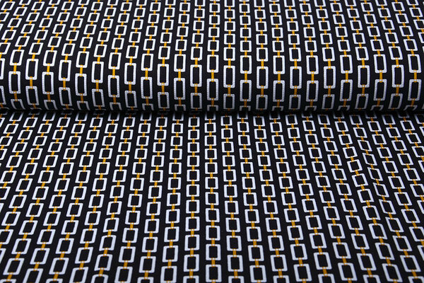 Viskose Jersey Lacquar Chains Schwarz Viskose Jersey Lacquar Chains Schwarz