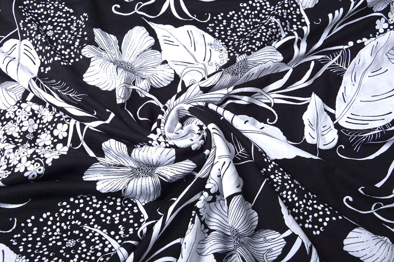 Viskose Jersey Lacquar Marina Schwarz