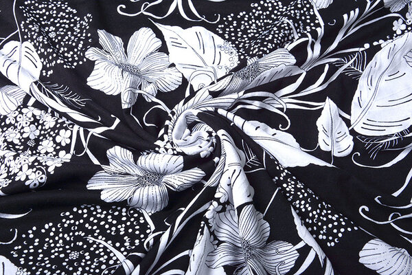 Viskose Jersey Lacquar Marina Schwarz