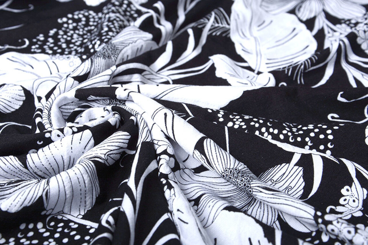 Viscose Jersey Lacquar Marina Black Viscose Jersey Lacquar Marina Black