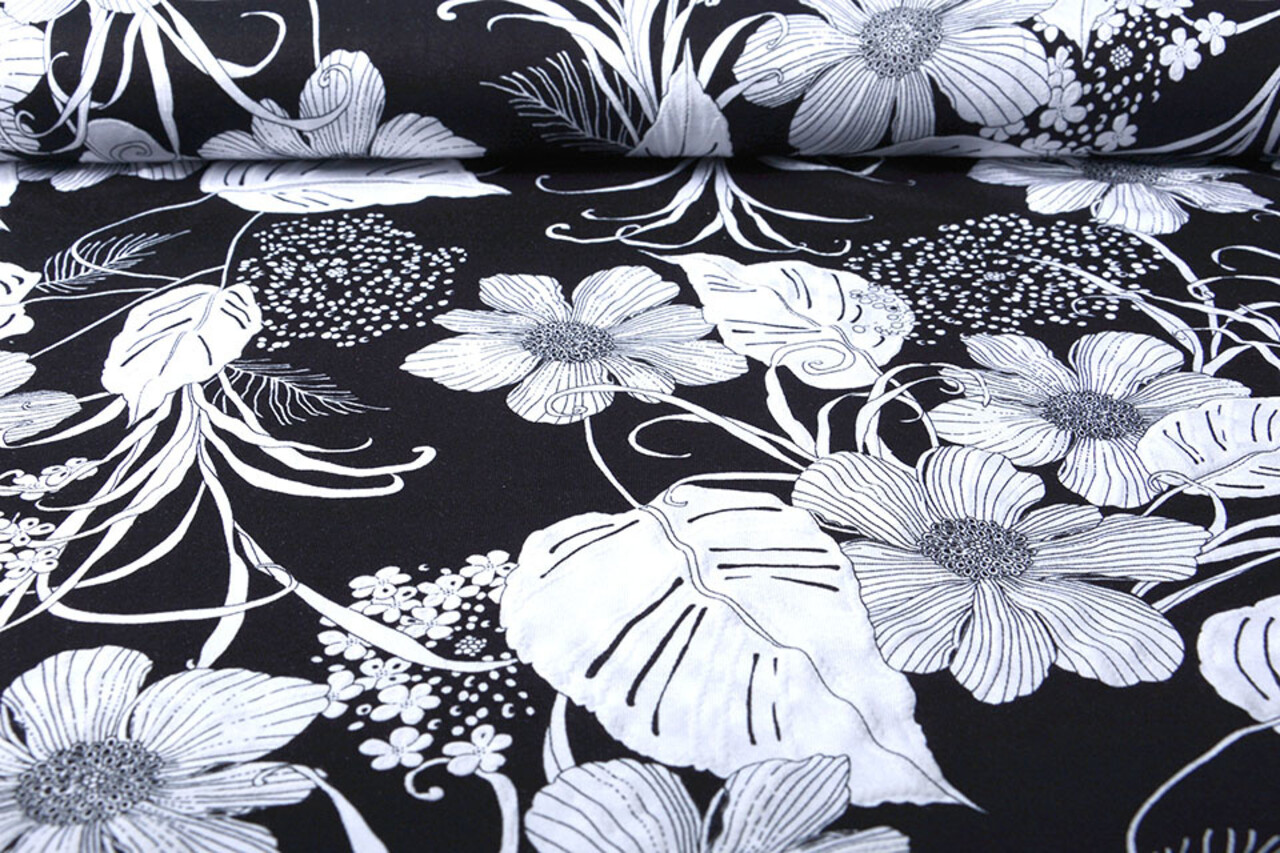 Viscose Jersey Lacquar Marina Black Viscose Jersey Lacquar Marina Black