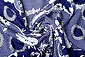 Viscosa Jersey Laccato Bunga Fiore Blu Navy Viscosa Jersey Laccato Bunga Fiore Blu Navy