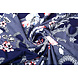 Jersey Viscose Lacquar Bunga Fleur Marine Rouge Jersey Viscose Lacquar Bunga Fleur Marine Rouge