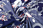 Jersey de Viscosa Lacquar Flores Flor Azul Marino Rojo Jersey de Viscosa Lacquar Flores Flor Azul Marino Rojo