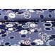 Jersey de Viscosa Lacquar Flores Flor Azul Marino Rojo Jersey de Viscosa Lacquar Flores Flor Azul Marino Rojo