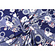 Jersey de Viscosa Lacquar Flores Flor Azul Marino Rojo Jersey de Viscosa Lacquar Flores Flor Azul Marino Rojo