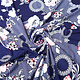 Viscose Jersey Lacquar Bunga Flower Navy Red