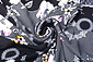 Jersey de Viscosa Lacquar Flores Flor Negro Jersey de Viscosa Lacquar Flores Flor Negro