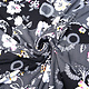 Viscose Jersey Lacquar Bunga Flower Black