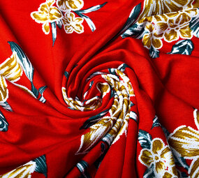 Viscose Jersey Lacquar Lule Rood