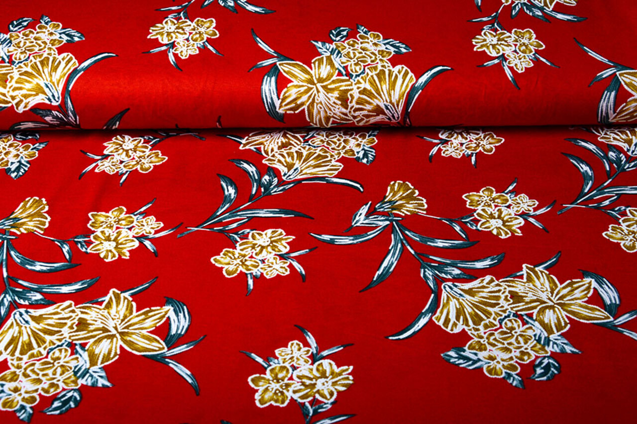 Jersey de Viscosa Lacquar Lule Rojo