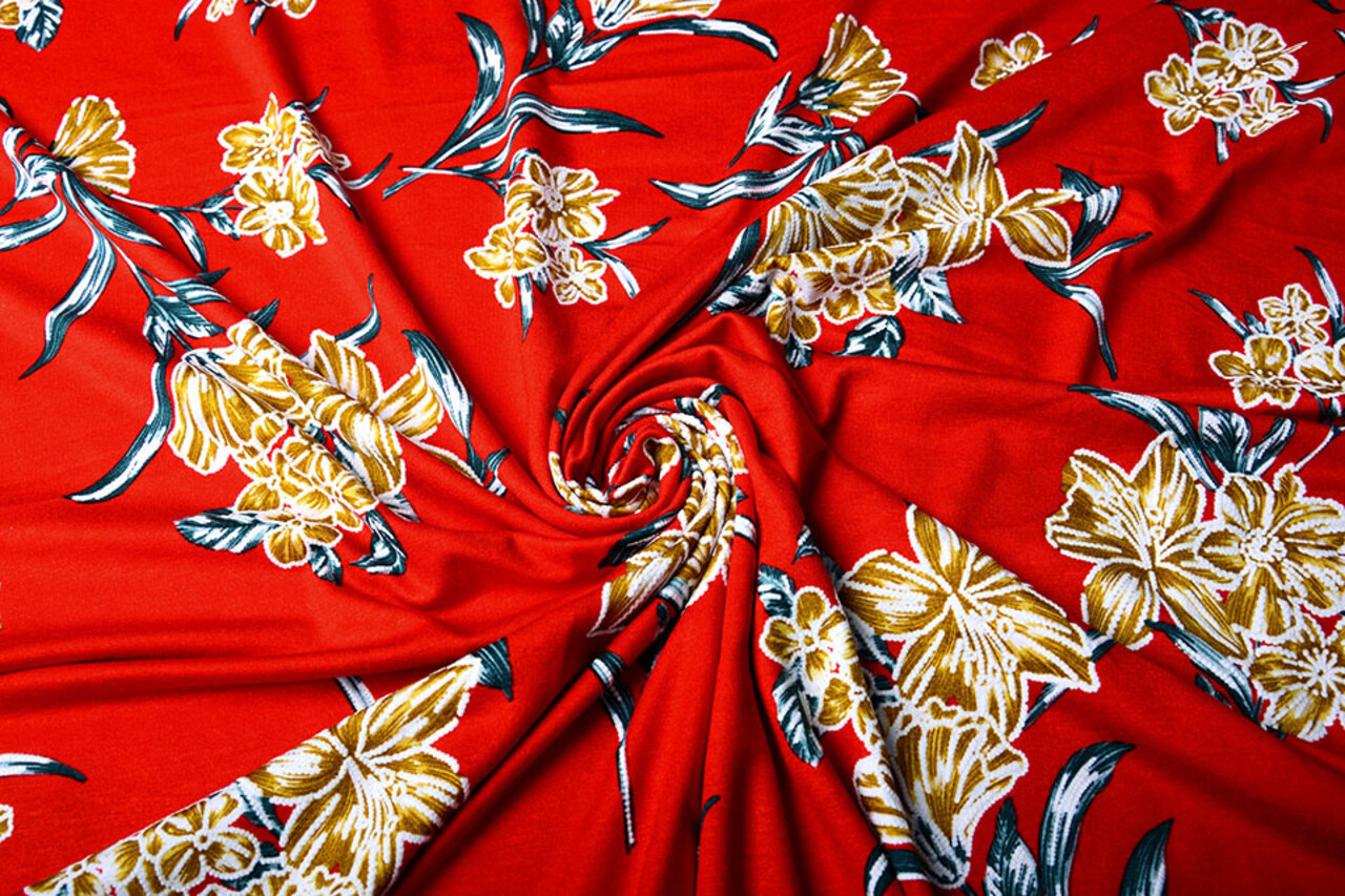 Viscosa Jersey Laccato Lule Rosso Viscosa Jersey Laccato Lule Rosso