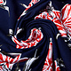 Viscose Jersey Lacquar Lule Navy Red