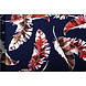 Jersey de Viscosa Lacquar Pluma Azul Marino Rojo